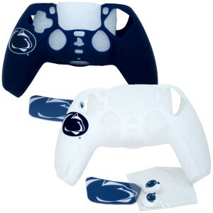 navy and white controller bundles for PS5 with Penn State graphics